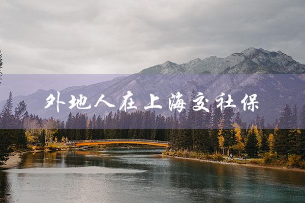 外地人在上海交社保（上海社保外地人享受待遇）