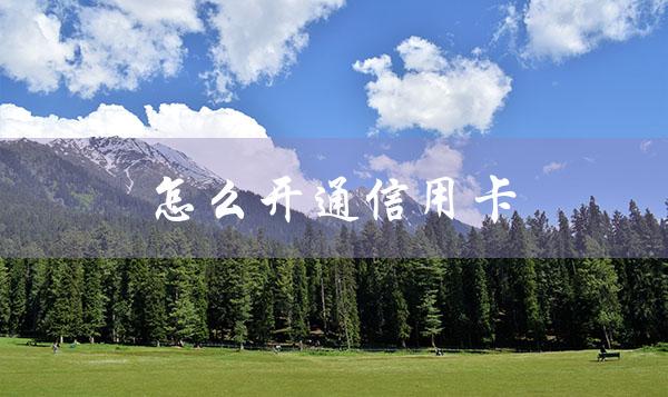 怎么开通信用卡（开通信用卡额度方法）