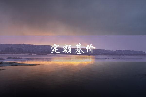 定额基价（定额基价是什么）