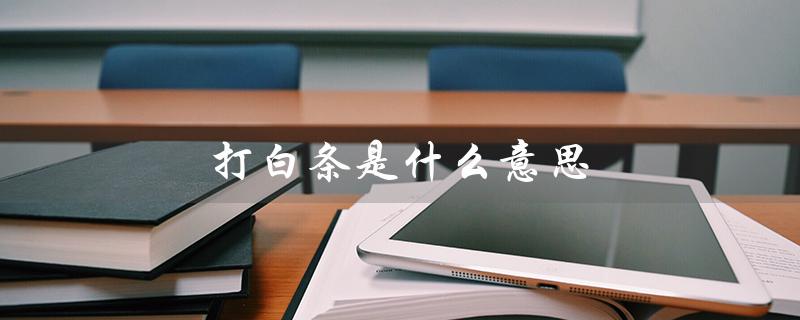 打白条是什么意思（白条购物是什么）