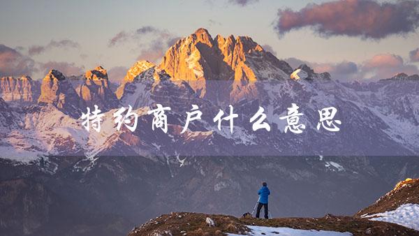 特约商户什么意思（支付宝商户如何特约）