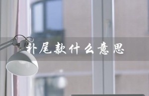 补尾款什么意思（裙子补尾款是什么）