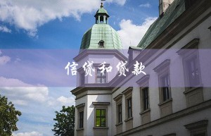 信贷和贷款（信贷与贷款同义吗）