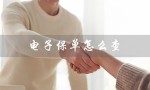 电子保单怎么查（车险电子保单怎查）