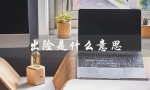 出险是什么意思（汽车出险是什么）